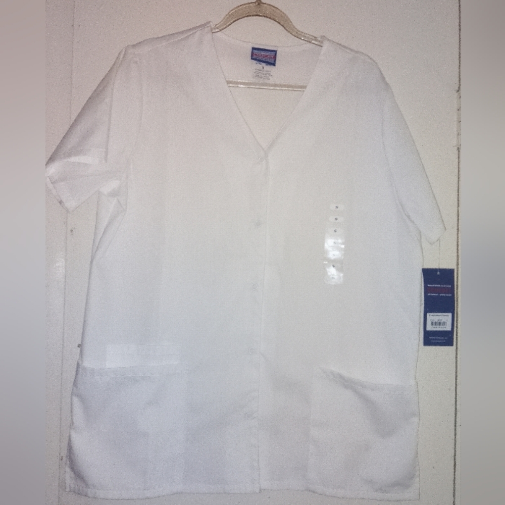 Women's Work/ School Uniform White Button Down Shirt